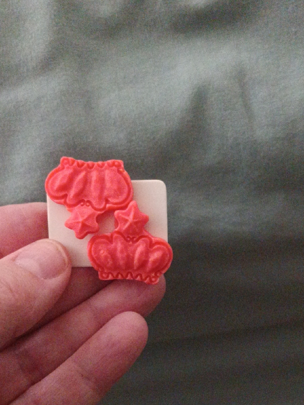 Cute Coral Crown & Star Polymer Clay Earrings